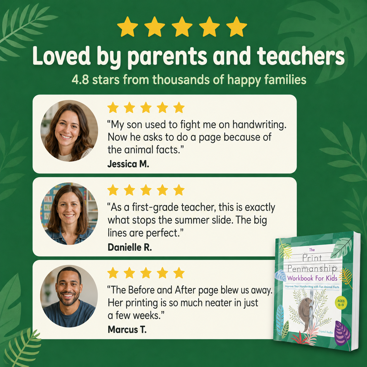 Print Penmanship Workbook for Kids