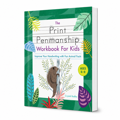 Print Penmanship Workbook for Kids