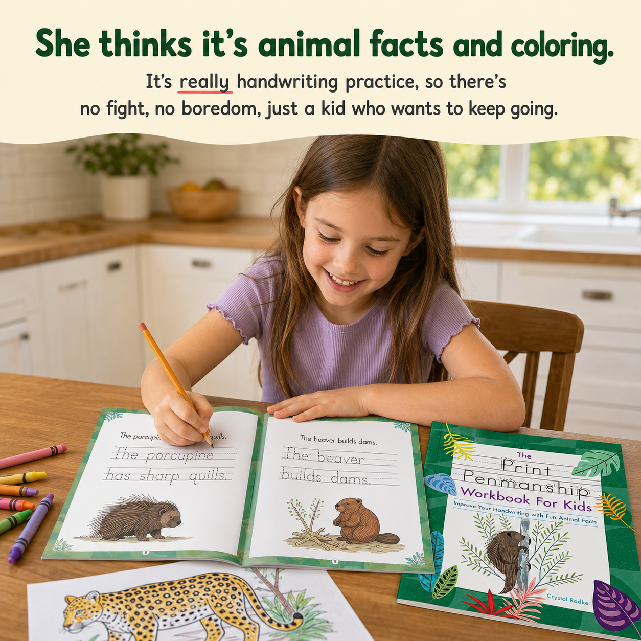 Print Penmanship Workbook for Kids