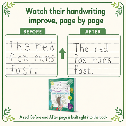 Print Penmanship Workbook for Kids